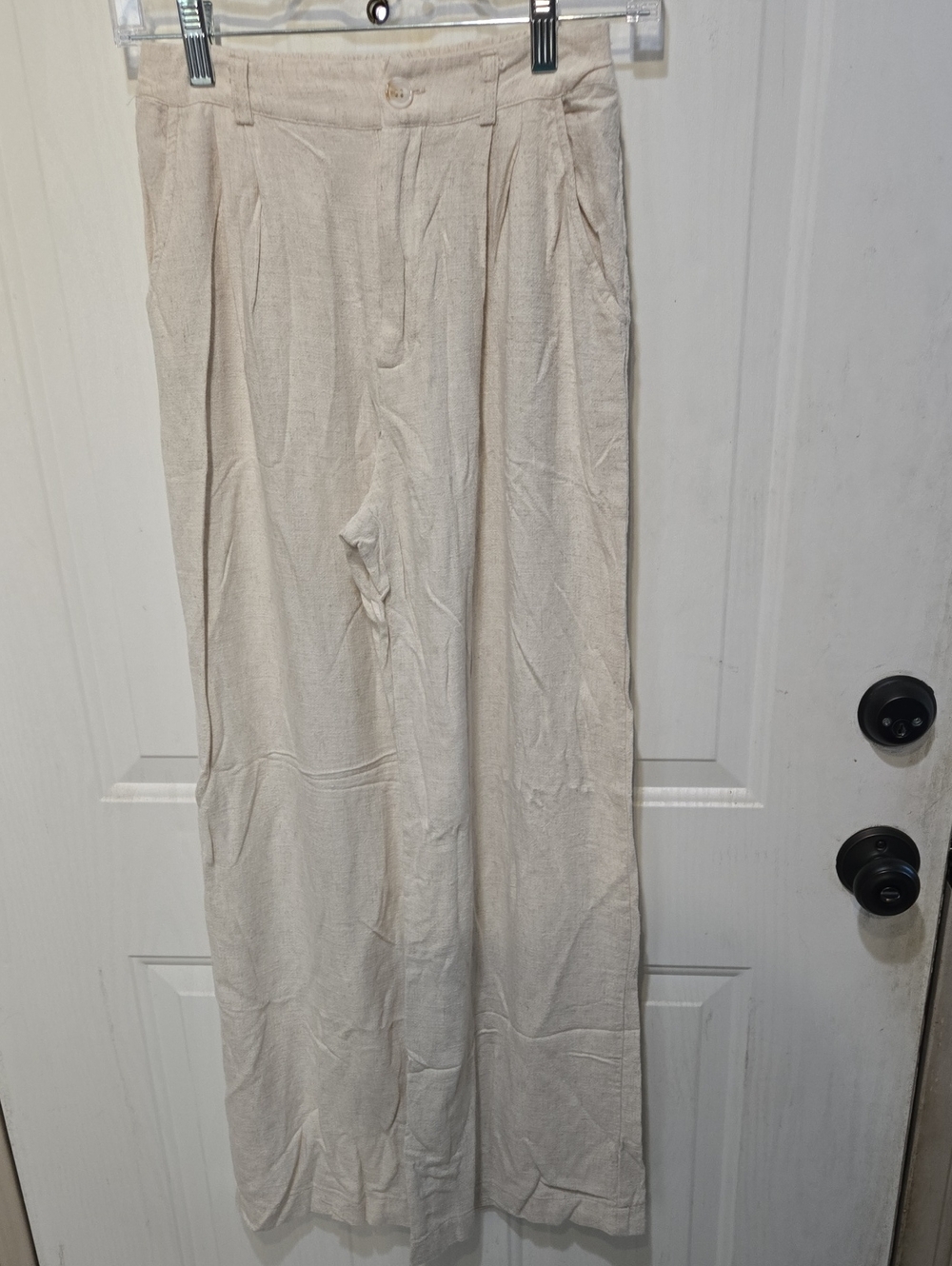 Womens Linen Wide Leg Pants